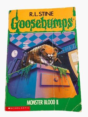 R.L. Stine Goosebumps Monster Blood II Paperback Book First Scholastic Printing